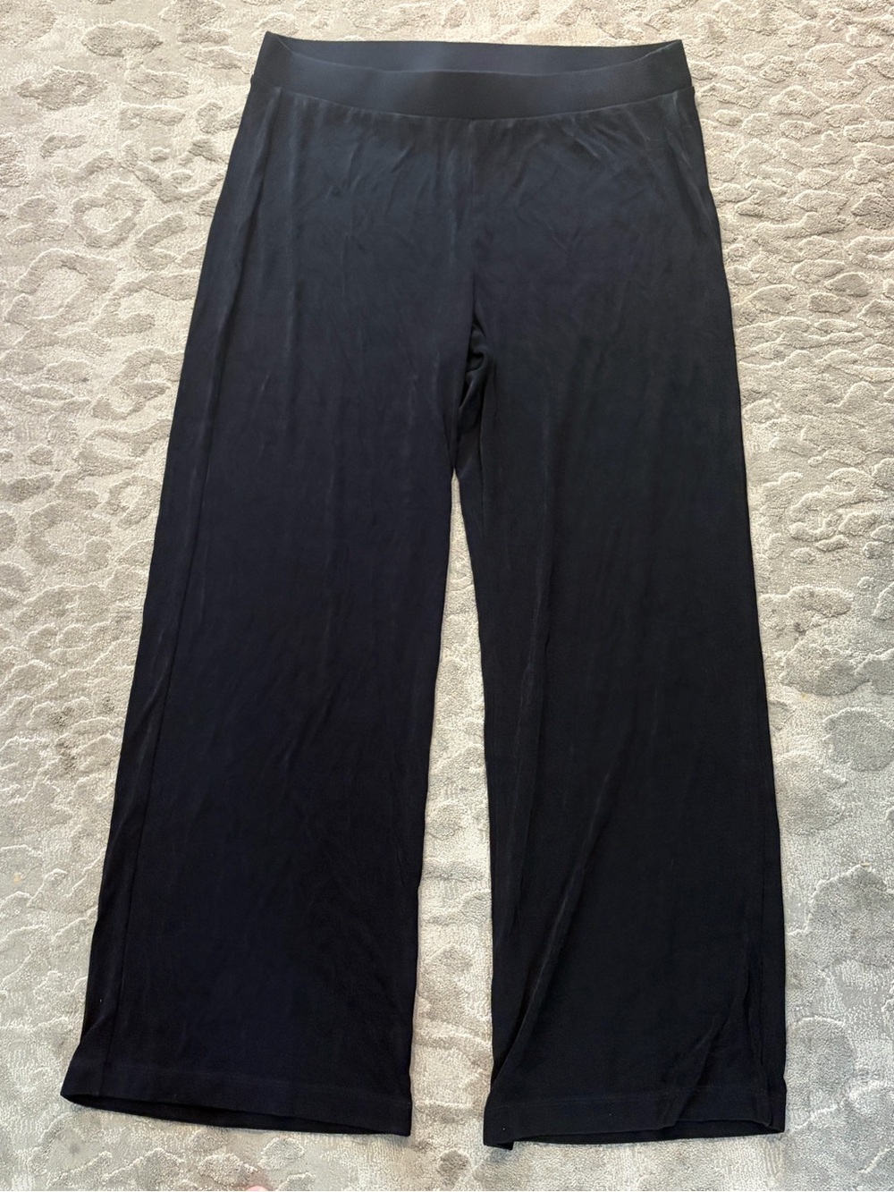 Chico's Black Wide-Leg Pull-On Pants size 2 / medium / 12